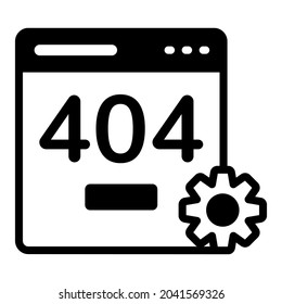 Seitenfehler schwarz gefüllte Linie Design, SEO und Web-flach Design für mobile Konzepte und Web-Apps. Kollektion von modernem Infografik-Logo und Piktogramm.