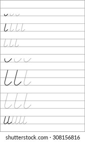 Page with exercises for young children in line. Developing skills for writing and drawing. Vector image.