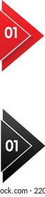 page footer and header monochromatic and colored symbols