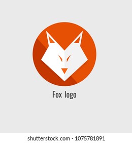 page fox Orange logo. modern on white background