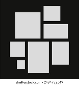 page grid layout abstract photo frames