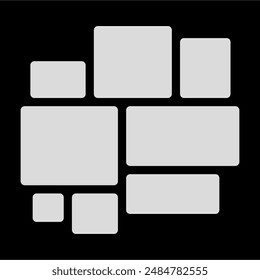 Seitenrasterlayout Abstrakte Fotorahmen