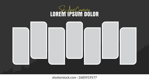 Seitenraster Layout abstrakte Fotorahmen und digitale Fotowand Vorlage

