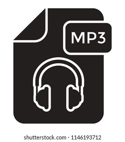 A page with the headphone image and giving the idea of audio file 