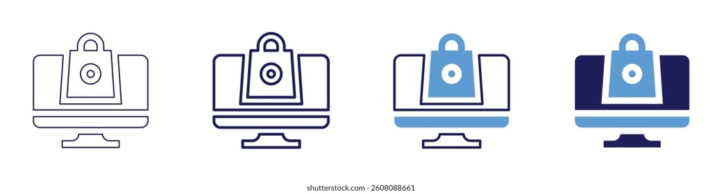 Page speed​ icon in 4 different styles. Thin Line, Line, Bold Line, Duotone. Duotone style. Editable stroke.
