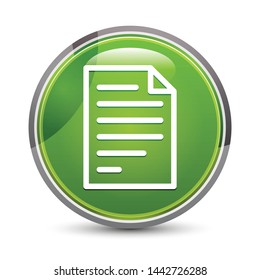 Page icon isolated on elegant green round button vector illustration