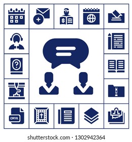  page icon set. 17 filled page icons.  Simple modern icons about  - Calendar, Reporter, Manual, Agreement, Printing, Sheet, Book, Folder, Cmyk, Add, Bible, Press, Newspaper, Layer