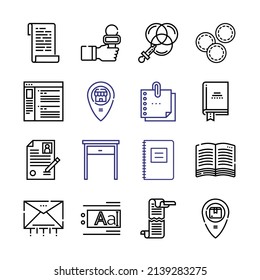 page Icon Set with line icons. Modern Thin Line Style. Suitable for Web and Mobile Icon. Vector illustration EPS 10.