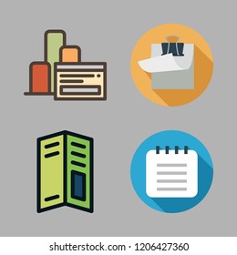 page icon set. vector set about browser, clipboard, pamphlet and notebook icons set.