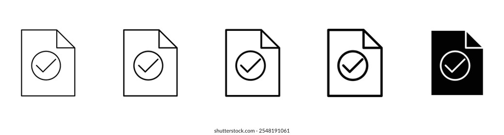 page icon Simple thin line logo set
