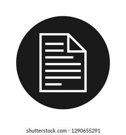 Page icon vector illustration design isolated on flat black round button