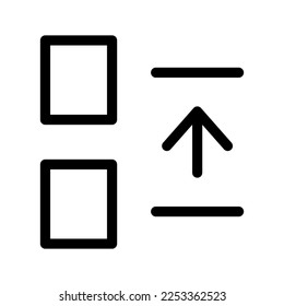 Illustration zum Design von Vektorsymbol nach oben