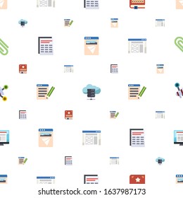 page icons pattern seamless. Included editable flat Landing page, e-Book, Scrapbooking, Sheet, SEO copywriting, wireframe, Social media marketing icons. page icons for web and mobile.