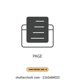 page icons  symbol vector elements for infographic web