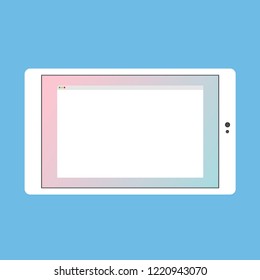 Page internet on tablet. Surfing in internet. Tablet