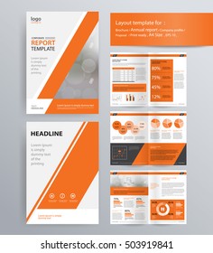 page layout for company profile, annual report, brochure, and flyer layout template. with info graphic element. and vector A4 size  for editable 