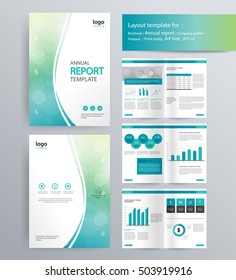 page layout for company profile, annual report, brochure, and flyer layout template. with info graphic element. and vector A4 size  for editable 