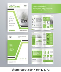 page layout for company profile, annual report, brochure, and flyer layout template. with info graphic element. and vector A4 size  for editable 