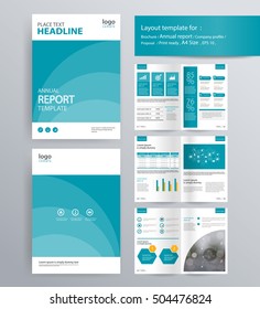 page layout for company profile, annual report, brochure, and flyer layout template. with info graphic element. and vector A4 size  for editable 