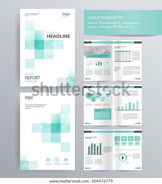 会社プロファイル 年次報告書 パンフレット チラシレイアウトテンプレートのページレイアウト Infoグラフィックエレメントを持つ編集可能なベクター画像 サイズ のベクター画像素材 ロイヤリティフリー