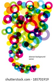 page layout design with bright symmetrical circles and place for your text