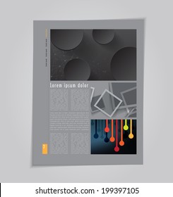 Page layout design. Editable vector