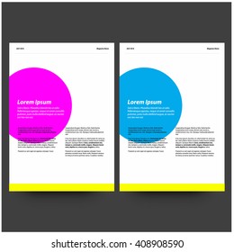 Page Layout Design for Magazine or Brochure (Vector Illustration)