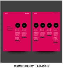 Page Layout Design for Magazine or Brochure (Vector Illustration)