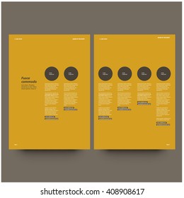 Page Layout Design For Magazine Or Brochure (Vector Illustration)