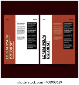 Page Layout Design for Magazine or Brochure (Vector Illustration)