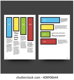 Page Layout Design for Magazine or Brochure (Vector Illustration)