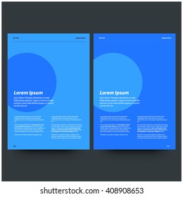 Page Layout Design for Magazine or Brochure (Vector Illustration)