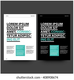 Page Layout Design for Magazine or Brochure (Vector Illustration)