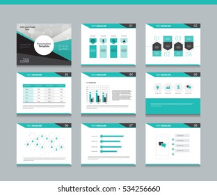 Page layout design template for presentation and brochure , Annual report, flyer and book page with infographic elements design