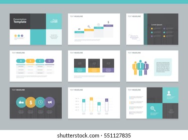 Page layout design template for presentation and brochure , Annual report, flyer and book page with infographic elements design