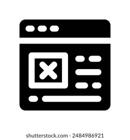 Seitenlayoutsymbol. Vektorgrafik-Symbolsymbol für Website, Handy, Präsentation und Logodesign.