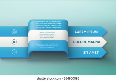 Page Layout Illustration Element  for Your Infographics, Scalable & Isolated 3D Style Arrows Composition