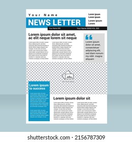 Page layout newsletter flyer template