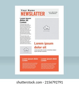 Page layout newsletter flyer template