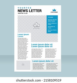 Page Layout Newsletter Flyer Template Stock Vector (royalty Free 