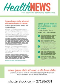 Page layout newsletter for use with business or nonprofit