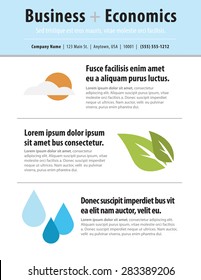 Page layout newsletter for use with business or nonprofit