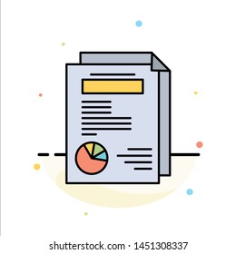 Page, Layout, Report, Presentation Abstract Flat Color Icon Template
