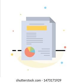 Page, Layout, Report, Presentation Abstract Flat Color Icon Template