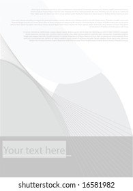 Page layout with waves and different shades of grey, with space for text