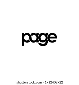 page letter original monogram logo design