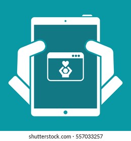Page like - Vector icon for computer website or application