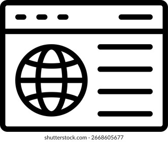 Design de vetor de ícone de linha de página