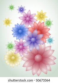 Page with many flowers