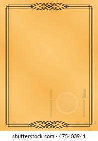 Page menu in the restaurant. Vector illustration.